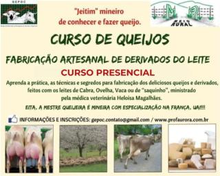 Curso fabricação artesanal de queijos e derivados do leite
