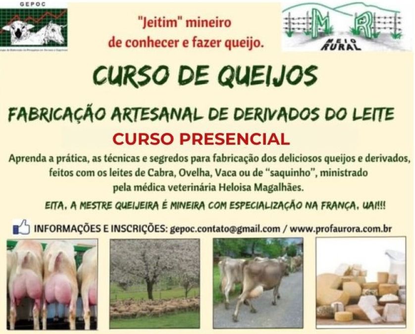Próxima Turma do Curso de Derivados do Leite Próxima Turma do Curso de Derivados do Leite